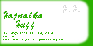 hajnalka huff business card